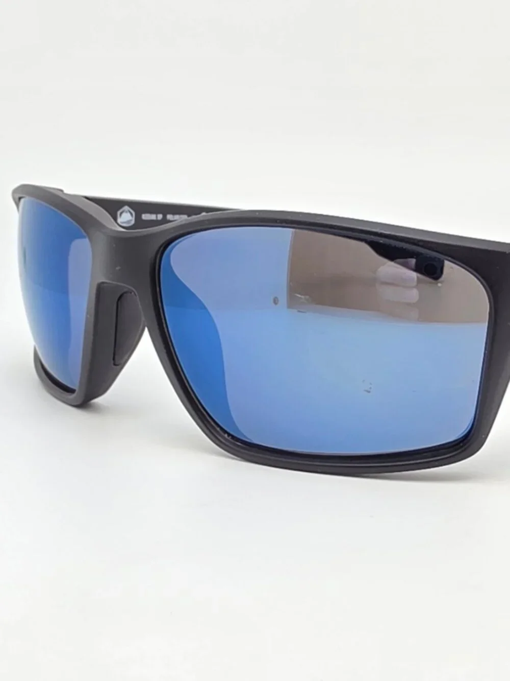 Native Kodiak XP XD9037 Matte Black Frame Polarized Blue Mirror Lens Sunglasses